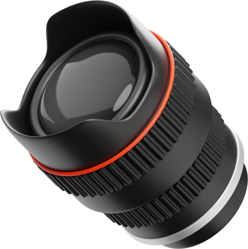 Camera Lens 3D Icon